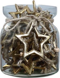 PTMD Kersthanger Sterren - 12 x 11 x 11 cm - 30 stuks - Goud