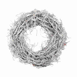 PTMD Kerstkrans Shastha - 50x15x50 cm - Bamboe - Wit