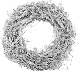 PTMD Kerstkrans Shastha - 60x18x60 cm - Bamboe - Wit