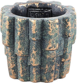 PTMD Kess Bloempot - 9 x 9 x 8 cm - Cement - Zwart