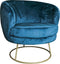 PTMD Kian Fauteuil - H98 x Ø83 cm - Velvet - Zand