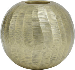 PTMD Kikie Gold aluminium candle holder sphere M