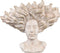 PTMD Kimbere Cream Cement Face Shaped Statue Hair L