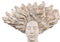 PTMD Kimbere Cream Cement Face Shaped Statue Hair L
