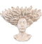 PTMD Kimbere Cream Cement Face Shaped Statue Hair S