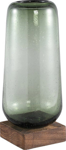 PTMD Kjelt Vaas - 15,5 x 15,5 x 33,5 cm - Glas - Groen