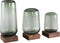 PTMD Kjelt Vaas - 15,5 x 15,5 x 33,5 cm - Glas - Groen