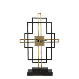 PTMD Klok Joani - 32x11x49 cm - Metaal - Goud
