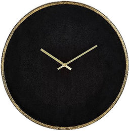 PTMD Klok Ray - 40x3x40 cm - Metaal - Zwart