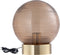 PTMD Korrin Brown embossed rib glass table lamp ball S