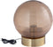 PTMD Korrin Brown embossed rib glass table lamp ball S