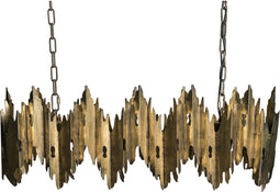 PTMD Krister goudkleurige plafondlamp maat in cm: 64 x 64 x 18 - Goud - Goud