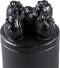 PTMD Krystine Black Round Ceramic Pot With Tulips Top