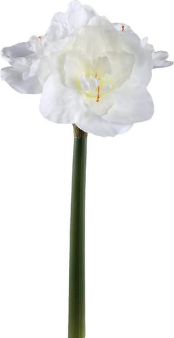 PTMD Kunstbloem Amaryllis - 17x38x75 cm - Kunststof - Wit