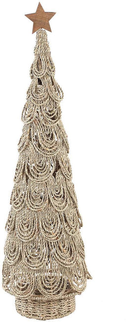 PTMD Kunstkerstboom Kaidi - 22x22x75 cm - Zeegras - Naturel
