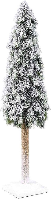 PTMD Kunstkerstboom Op Stam - H85 x Ø23 cm - PE - Besneeuwd groen