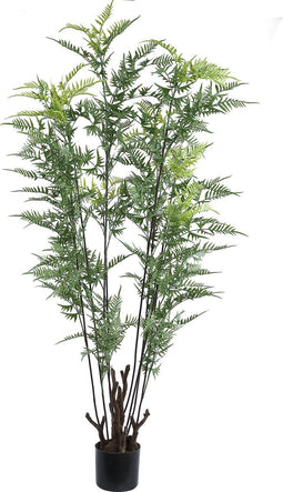 PTMD Kunstplant Horsetail - 115x75x150 cm - Plastic - Zwart