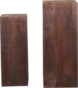 PTMD Kyro Brown Sandblasted Mango Wood Pedestal SV2