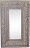 PTMD kyros wit rechthoekige antiek houten spiegel