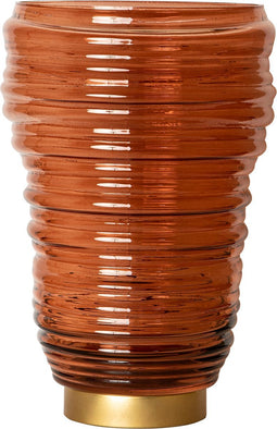 PTMD Lane Brown Glass Ribbed Swirl Stormlight L