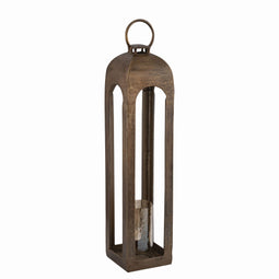 PTMD Lantaarn Asenat - 23x23x111 cm - Glas - Goud
