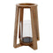 PTMD Lantaarn Klaas - 30x30x28 cm - Hout - Bruin