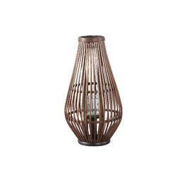 PTMD Lantaarn Lysia - 25x25x48 cm - Glas - Bruin