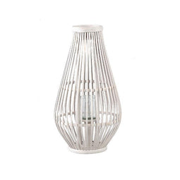 PTMD Lantaarn Lysia - 25x25x48 cm - Glas - Wit