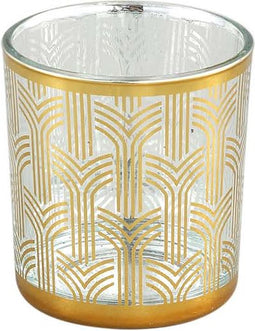 PTMD Larine Windlicht - H8 x Ø7 cm - Glas - Goud