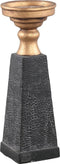 PTMD Laya Kandelaar - 11 x 11 x 34 cm - Poly - Goud/zwart