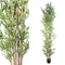 PTMD Leaves Plant Bamboe Kunstplant - 225x80x240 cm - Pot - Groen