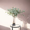 PTMD Leaves Plant Eucalyptus Kunsttak - 48 x 26 x 90 cm - Groen/Grijs