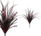 PTMD Leaves Plant Gras Kunststruik - 36 x 56 x 46 cm - Bordeaux