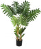 PTMD Leaves Plant Philodendron Kunstplant - H140 x Ø60 cm - Plastic pot - Groen