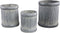 PTMD Leidy Grey Zinc Ribbed High Pot Round Set Of 3