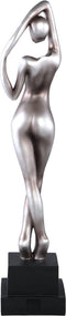 PTMD Leonne Gun Metal Polyester Statue Womanbody Shaped