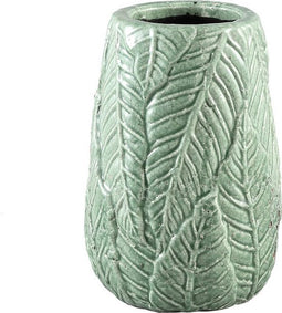 PTMD Lerra Ronde Bloempot - H22,5 x Ø16 cm - Keramiek - Blauw