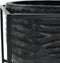 PTMD Lesley Black Brush Alu Pot On Black Iron Stand SV2