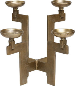 PTMD Leso Meervoudige Kandelaar - 34 x 34 x 31 cm - Aluminium - Koper