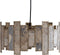 PTMD Levan Brass Stone Veneer Hanging Lamp Round