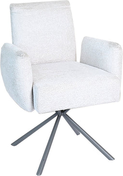 PTMD Lex Cream Dining Chair Legacy 15 Dove Grey Legs