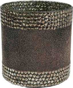 PTMD Lianne Windlicht - 15 x 15 x 16 cm - Glas - Koper