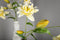 PTMD Lily Flower Yellow Double Lily Spray