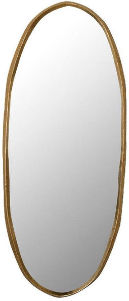 PTMD Limera Brass Alu Oval Mirror Irregular Border M