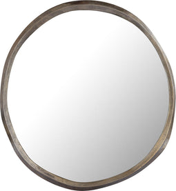 PTMD Limera Brass Alu Round Mirror Irregular Border S