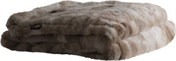 PTMD Linde Beige Faux Fur Bedspread In Giftbox 220x240
