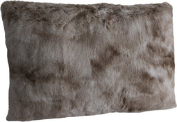 PTMD Linde Beige Faux Fur Cushion Rectangle