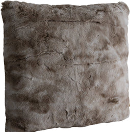 PTMD Linde Beige Faux Fur Cushion Square L