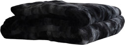 PTMD Linde Black Faux Fur Bedspread In Giftbox 220x240