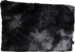 PTMD Linde Black Faux Fur Cushion Rectangle